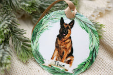 Load image into Gallery viewer, Custom German Shepherd Ornament - Personalized Dog Ornament - Choose from 4 Graphic Options
