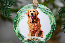 Load image into Gallery viewer, Custom Golden Retriever Ornament, Personalized Dog Ornament - Choose from 4 Graphic Options