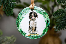 Load image into Gallery viewer, Custom Springer Spaniel Ornament, Personalized Dog Ornament - Choose from 5 Graphic Options