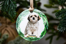 Load image into Gallery viewer, Custom Shih Tzu Ornament, Shih Tzu Gift - Choose from 5 Graphic Options