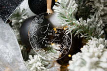 Load image into Gallery viewer, Acrylic Sister Est to Auntie Est Christmas Ornament - Christmas Baby Announcement for Sister