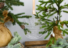 Load image into Gallery viewer, Acrylic First Christmas as Grandparents to Personalized Baby Name Ornament - Eucalyptus Boho Ornament