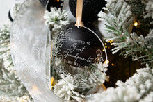 Load image into Gallery viewer, Acrylic Personalized Promoted to Great Grandparents Christmas Ornament - Eucalyptus Wreath Ornament