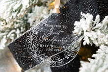 Load image into Gallery viewer, Acrylic Personalized Promoted to Great Grandparents Christmas Ornament - Eucalyptus Wreath Ornament