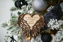 Load image into Gallery viewer, 3D Wooden Personalized Memorial Ornament - Sympathy gift for Loss of Family