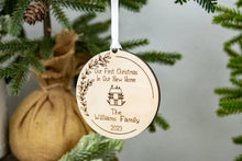 Load image into Gallery viewer, Our First Christmas in Our New Home Ornament - Family Housewarming Gift - Cottage Style