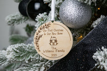 Load image into Gallery viewer, Our First Christmas in Our New Home Ornament - Family Housewarming Gift - Cottage Style