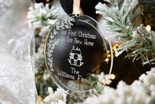 Load image into Gallery viewer, Acrylic Our First Christmas in Our New Home Ornament - Cottage Style