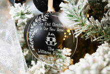 Load image into Gallery viewer, Acrylic Our First Christmas in Our New Home Ornament - Cottage Style