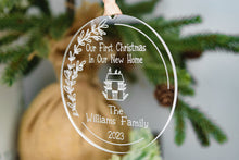 Load image into Gallery viewer, Acrylic Our First Christmas in Our New Home Ornament - Cottage Style