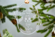Load image into Gallery viewer, Acrylic Personalized Our First Christmas in Our New Home Ornament - Leaf and Twig Shaped