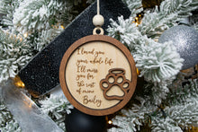 Load image into Gallery viewer, Personalized Wooden Dog or Cat Memorial Ornament - Pet Bereavement Gift
