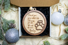 Load image into Gallery viewer, Personalized Wooden Dog or Cat Memorial Ornament - Pet Bereavement Gift