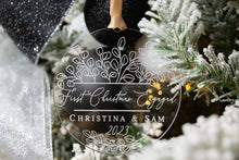 Load image into Gallery viewer, First Christmas Engaged Ornament - Boho Christmas Ornament