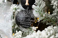 Load image into Gallery viewer, Personalized Acrylic Engaged Names with Date Ornament