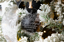 Load image into Gallery viewer, Personalized Acrylic Engaged Names with Date Ornament