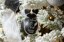 Load image into Gallery viewer, Acrylic Personalized Name Engaged Ornament - Acrylic Leaf and Twig Shaped Christmas Ornament