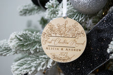 Load image into Gallery viewer, First Christmas Married Ornament - Eucalyptus Design