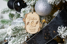 Load image into Gallery viewer, Personalized Engaged Ornament - Leaf and Twig Shaped