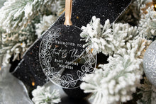 Load image into Gallery viewer, Personalized Acrylic Promoted to Aunt and Uncle Ornament - New Baby Announcement to Sister or Brother