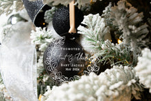Load image into Gallery viewer, Personalized Acrylic Promoted to Aunt and Uncle Ornament - New Baby Announcement to Sister or Brother