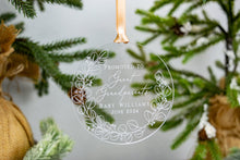 Load image into Gallery viewer, Acrylic Personalized Promoted to Great Grandparents Christmas Ornament - Eucalyptus Wreath Ornament