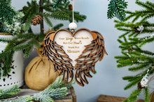 Load image into Gallery viewer, 3D Wooden Personalized Memorial Ornament - Sympathy gift for Loss of Family