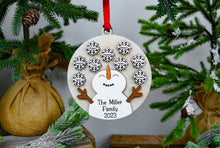 Load image into Gallery viewer, Personalized Family Snowman Ornament - Christmas Gift for Family - Christmas Gift for Grandmother