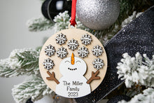 Load image into Gallery viewer, Personalized Family Snowman Ornament - Christmas Gift for Family - Christmas Gift for Grandmother