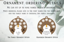 Load image into Gallery viewer, Personalized Family Snowman Ornament - Christmas Gift for Family - Christmas Gift for Grandmother