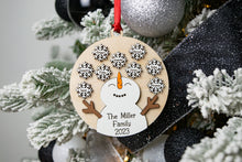 Load image into Gallery viewer, Personalized Family Snowman Ornament - Christmas Gift for Family - Christmas Gift for Grandmother