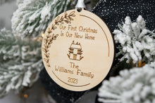 Load image into Gallery viewer, Our First Christmas in Our New Home Ornament - Family Housewarming Gift - Cottage Style