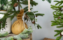 Load image into Gallery viewer, Acrylic Personalized Our First Christmas in Our New Home Ornament - Leaf and Twig Shaped