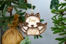 Load image into Gallery viewer, Handmade Personalized Cat Memorial Ornament - Pet Bereavement Gift