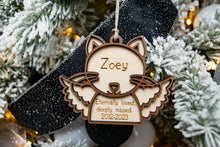 Load image into Gallery viewer, Handmade Personalized Cat Memorial Ornament - Pet Bereavement Gift