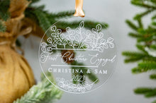 Load image into Gallery viewer, First Christmas Engaged Ornament - Boho Christmas Ornament