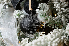 Load image into Gallery viewer, Personalized Acrylic Engaged Names with Date Ornament