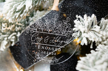 Load image into Gallery viewer, Personalized Acrylic Engaged Names with Date Ornament