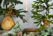 Load image into Gallery viewer, Acrylic Personalized Merry and Married Christmas Ornament with Names and Wedding Date