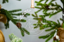 Load image into Gallery viewer, Our 1st Christmas as Mr and Mrs Ornament with Last Name and Year
