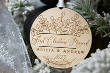 Load image into Gallery viewer, First Christmas Married Ornament - Eucalyptus Design