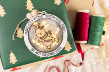 Load image into Gallery viewer, Bunny Baby&#39;s First Christmas Ornament, Personalized Name Ornament for Kids, Options for Babies and Children
