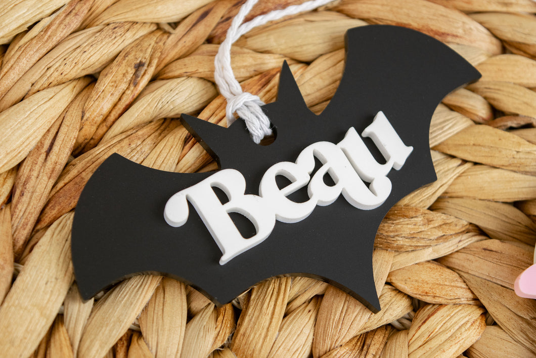 Personalized Boo Basket Tag - Choose from Ghosts or Bat