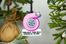 Load image into Gallery viewer, Turbo Bells, Turbo Bells, Spooling All The Way Christmas Ornament - Choose from Three Colors
