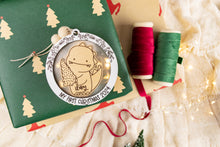 Load image into Gallery viewer, Dinosaur Baby&#39;s First Christmas Ornament, Personalized Name Ornament for Kids, Options for Kids or Babies
