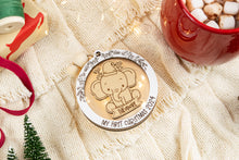 Load image into Gallery viewer, Elephant Baby&#39;s First Christmas Ornament, Custom Name Ornament for Kids, Made For Kids or Babies
