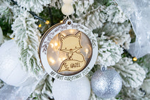 Load image into Gallery viewer, Personalized Fox Baby&#39;s First Christmas Ornament, Custom Name Ornament for Kids, Options for Kids and Babies
