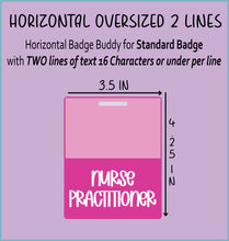 Load image into Gallery viewer, Custom 3D Acrylic Badge Buddy with Charm, Personalized Badge Holder, Gift for Nurse, ID Holder, RN, Nurse, Doctor, Teacher, Technician
