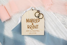 Load image into Gallery viewer, Personalized Married &amp; Bright Wedding Ring Arch Ornament, Wedding Gifts for Couple
