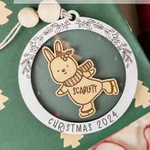 Load image into Gallery viewer, Bunny Baby&#39;s First Christmas Ornament, Personalized Name Ornament for Kids, Options for Babies and Children
